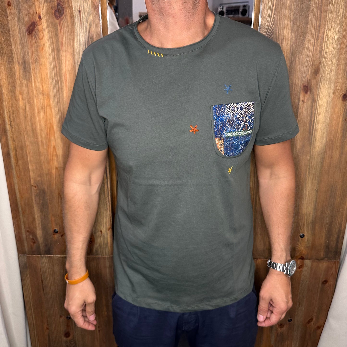 T-shirt taschino verde malibu