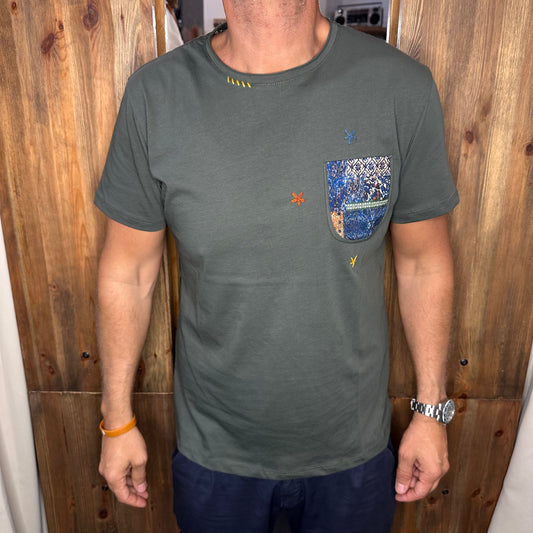 T-shirt taschino verde malibu