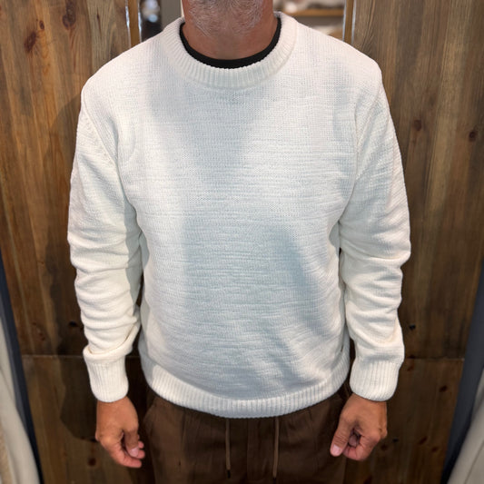 Maglia ciniglia Gianni lupo panna
