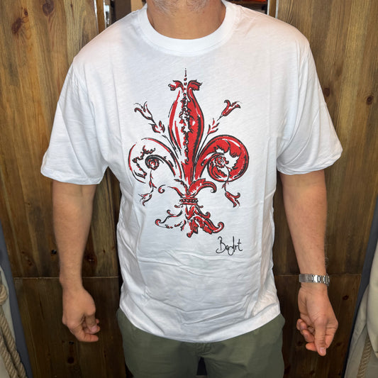 T-shirt BEART giglio rosso guelfi e ghibellini
