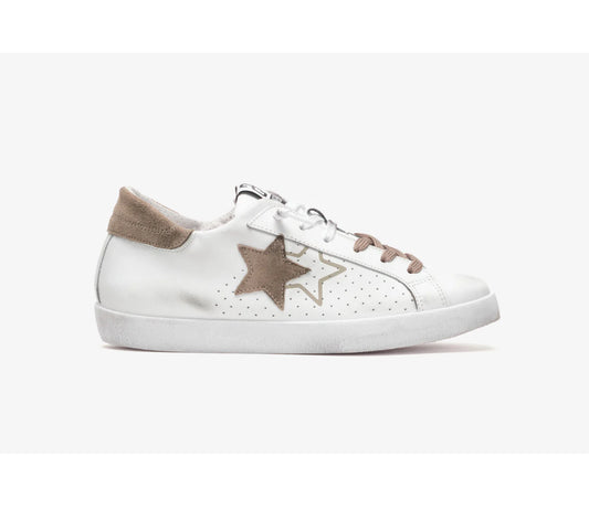 Sneaker 2 star in crosta effetto used