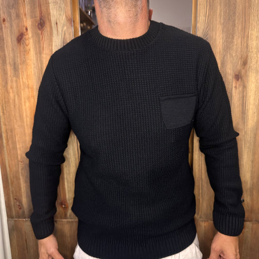 Maglia taschino nera