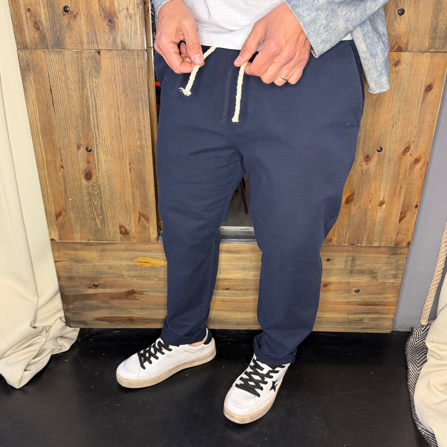 Pantalaccio lino blu