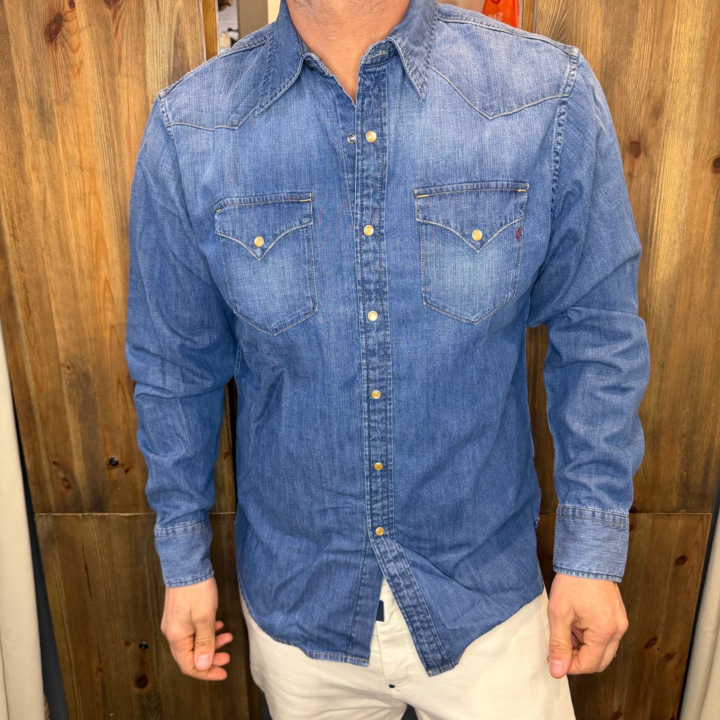 Camicia Replay blue whashed