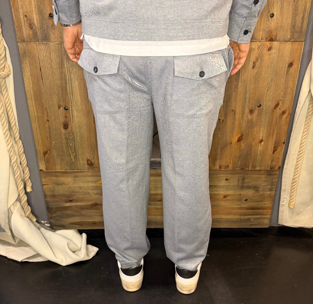 Pantalaccio alta tensione grigio perla