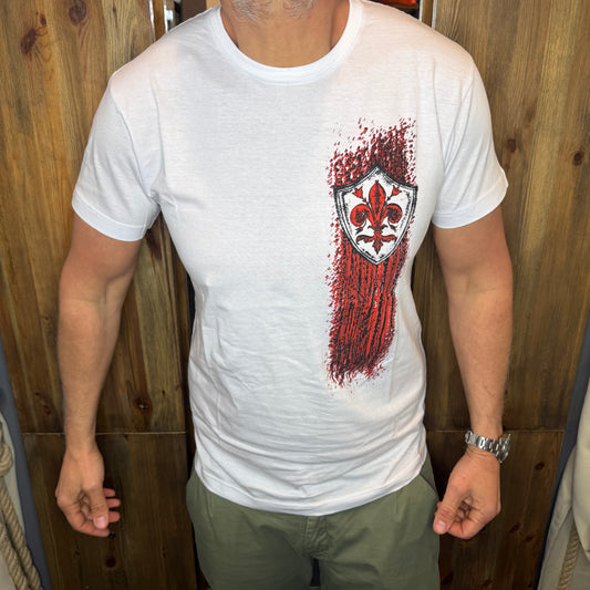 T-shirt BEART giglio rosso vernice