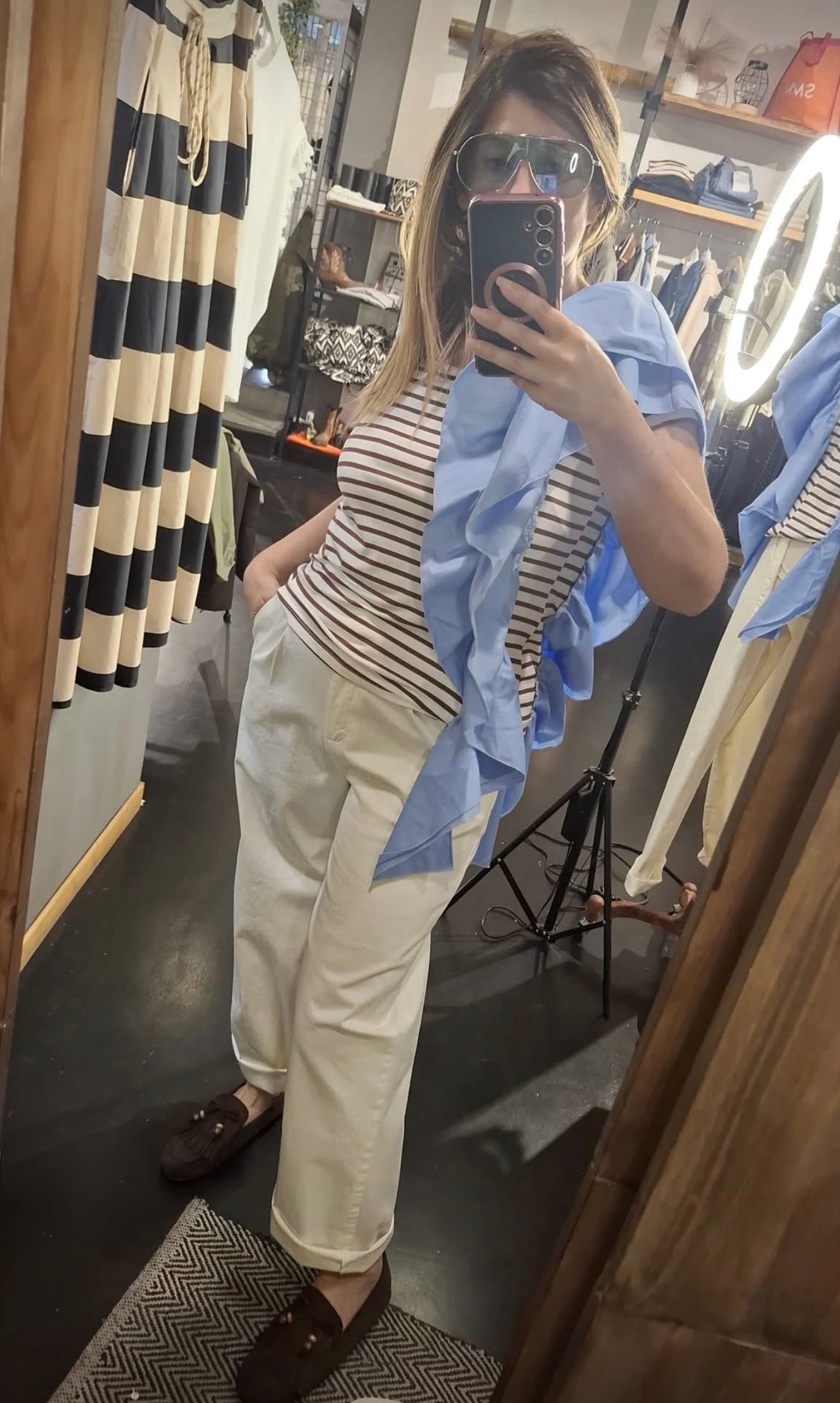 T-shirt gala Susy mix azzurra