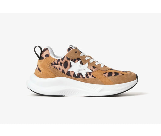 SNEAKERS RUN STAR IN NYLON LEOPARDATO CON DETTAGLI IN
CROSTA TAUPE