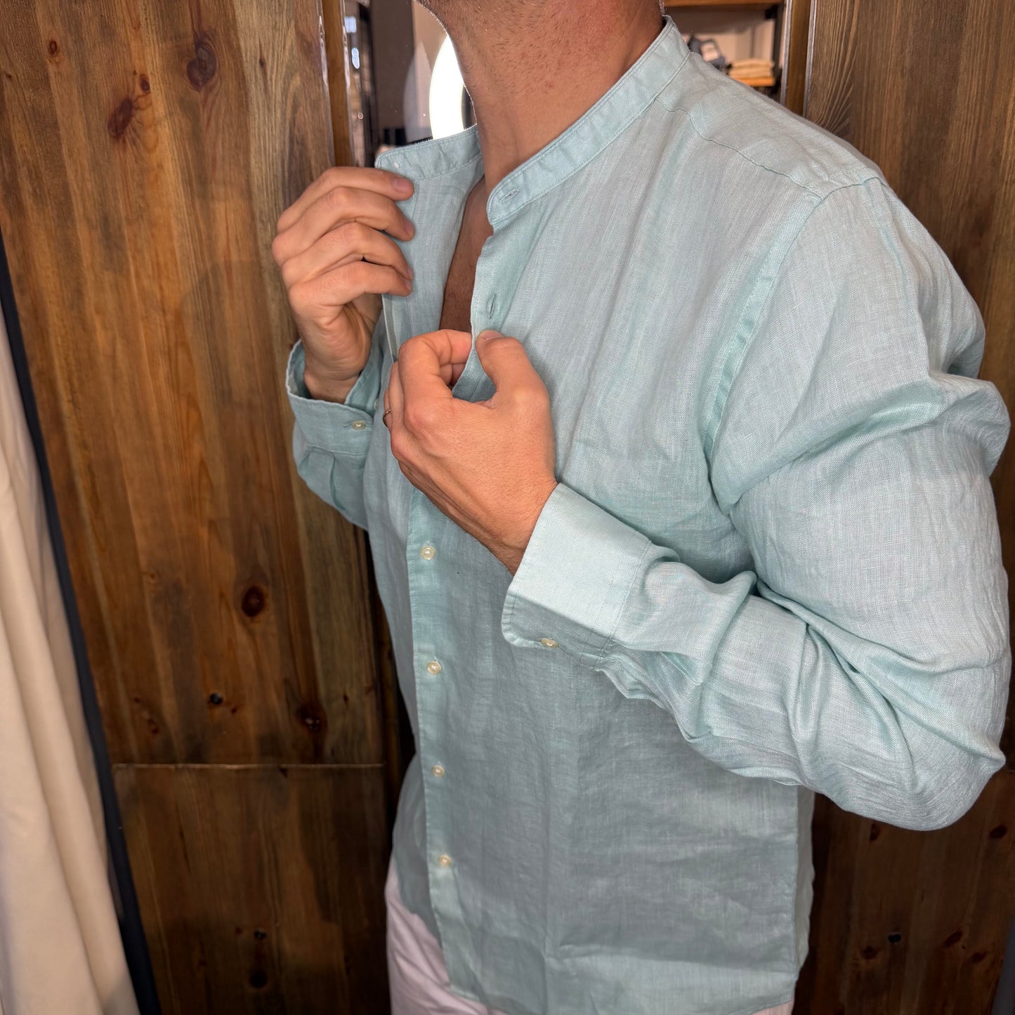 Camicia Lino en avance tiffany coreana