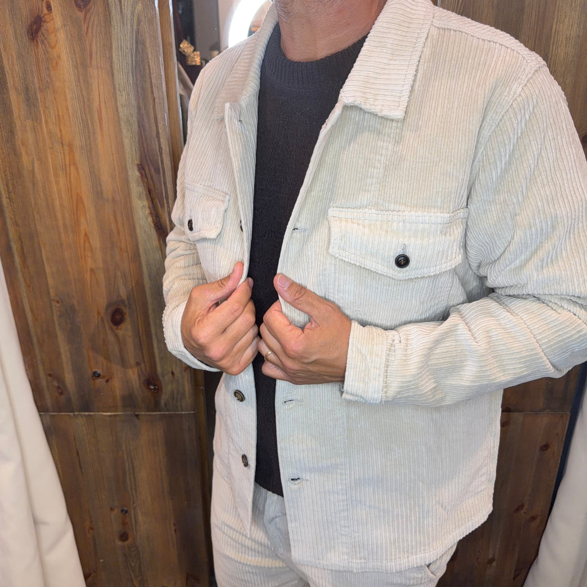 Overshirt velluto Galerie panna
