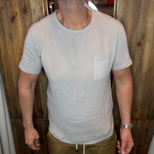 Overshirt con taschino sabbia