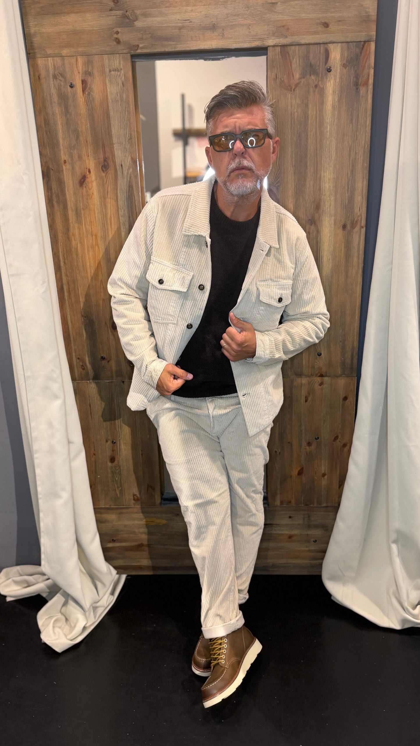 Panta rocciatore velluto Galerie panna