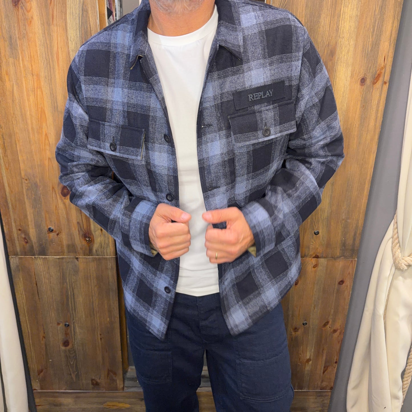 Giacca camicia Replay check