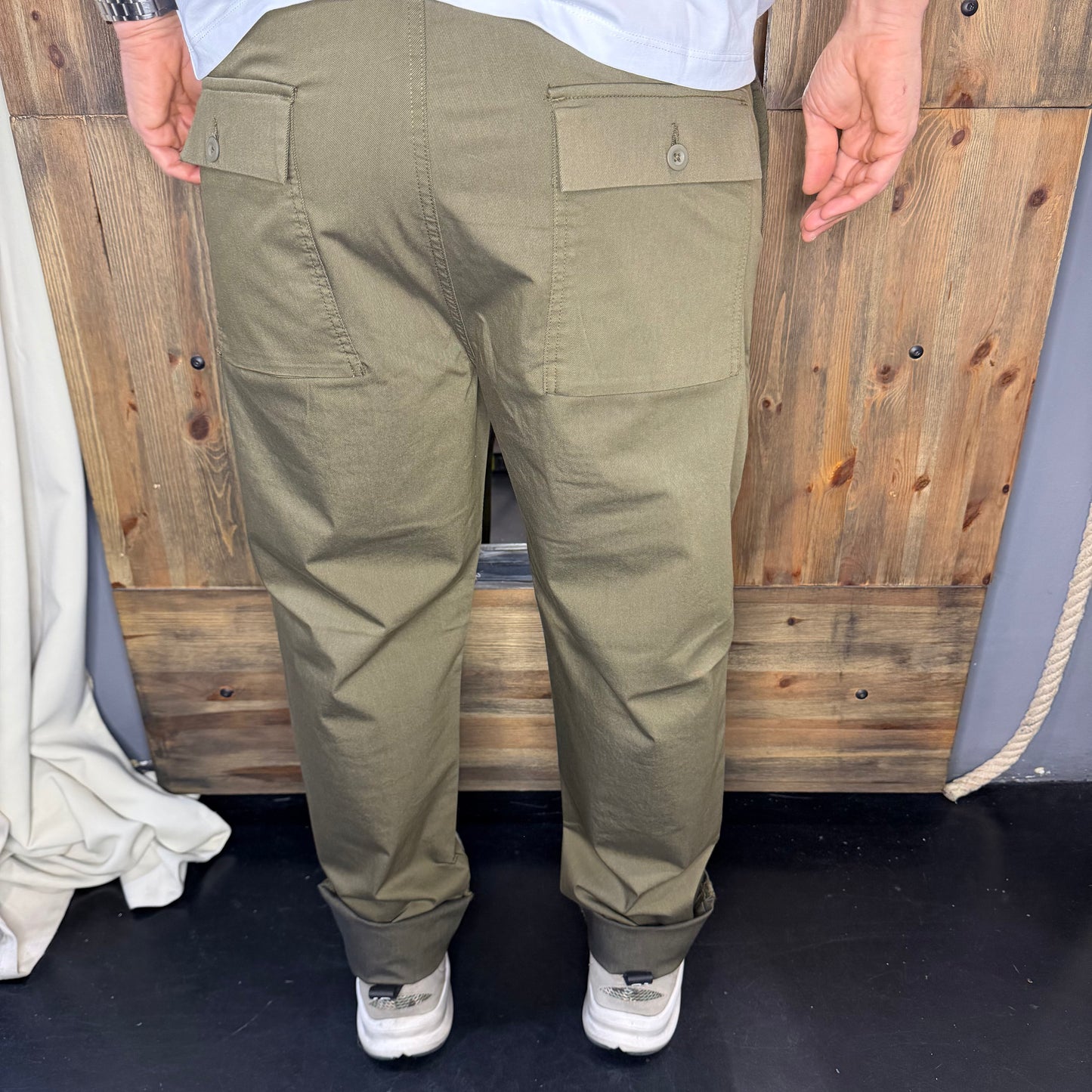 Pantalone replay fatigue verde