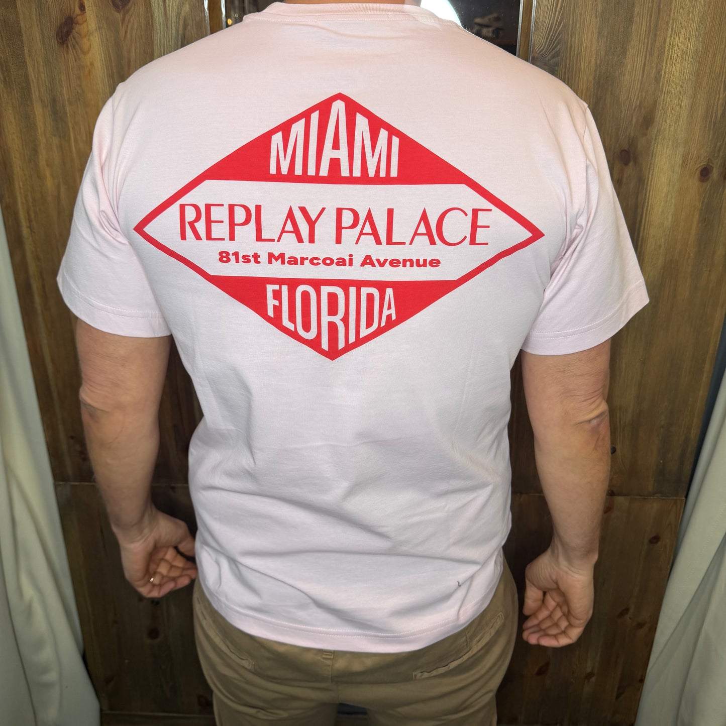 T-shirt replay Miami rosa