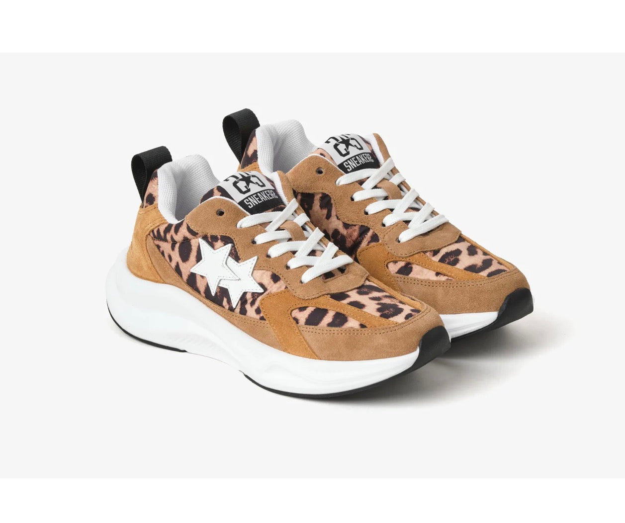 SNEAKERS RUN STAR IN NYLON LEOPARDATO CON DETTAGLI IN
CROSTA TAUPE