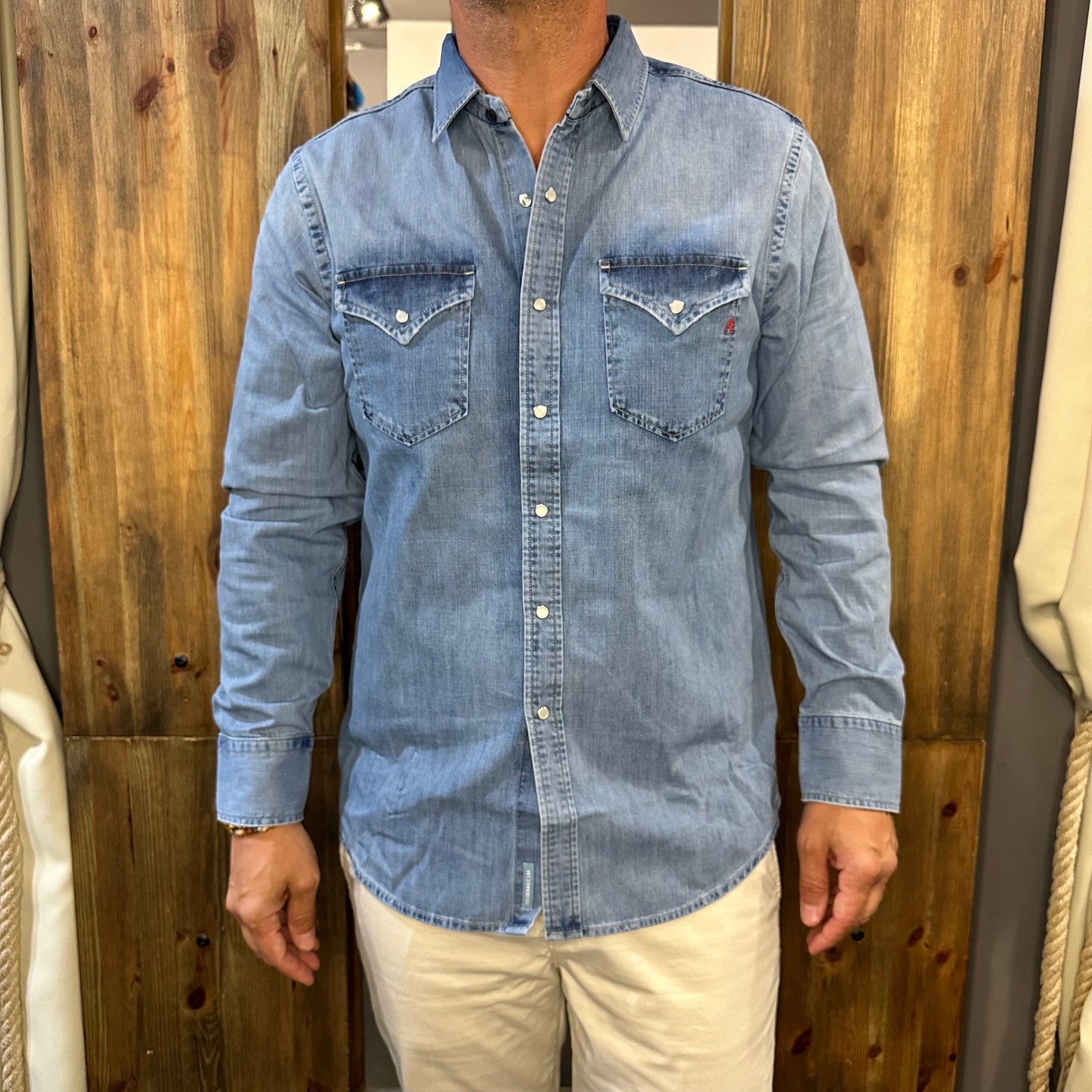 Camicia Replay denim effetto used