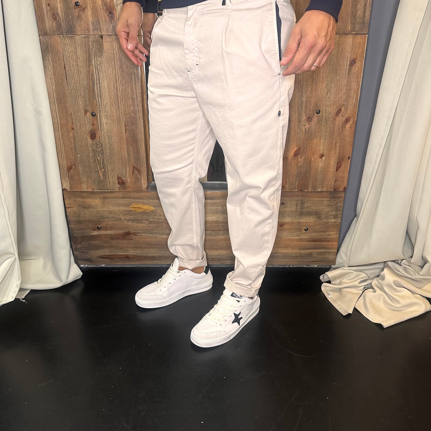 Pantalone Berna cropped panna