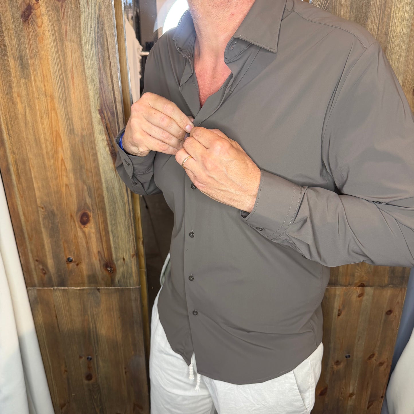 Camicia no stiro alta tensione moro