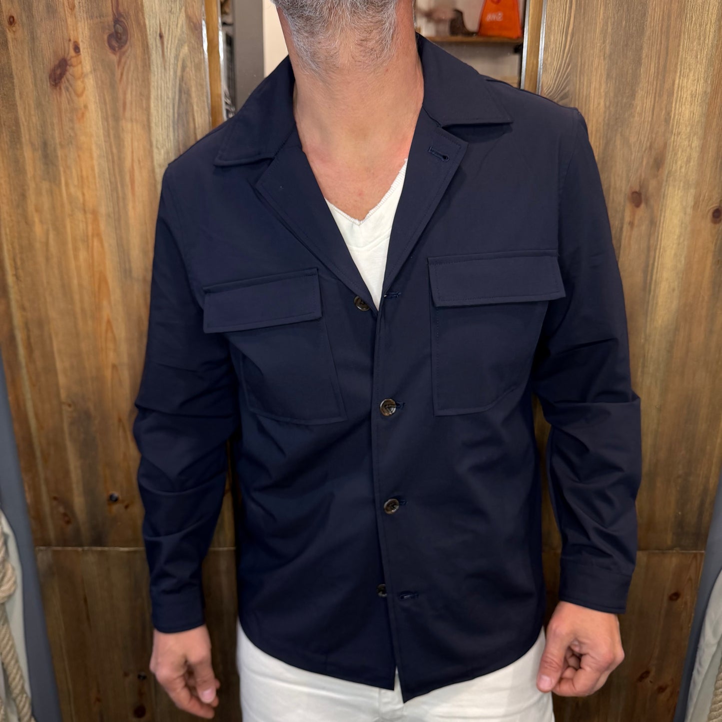Overshirt blu maison