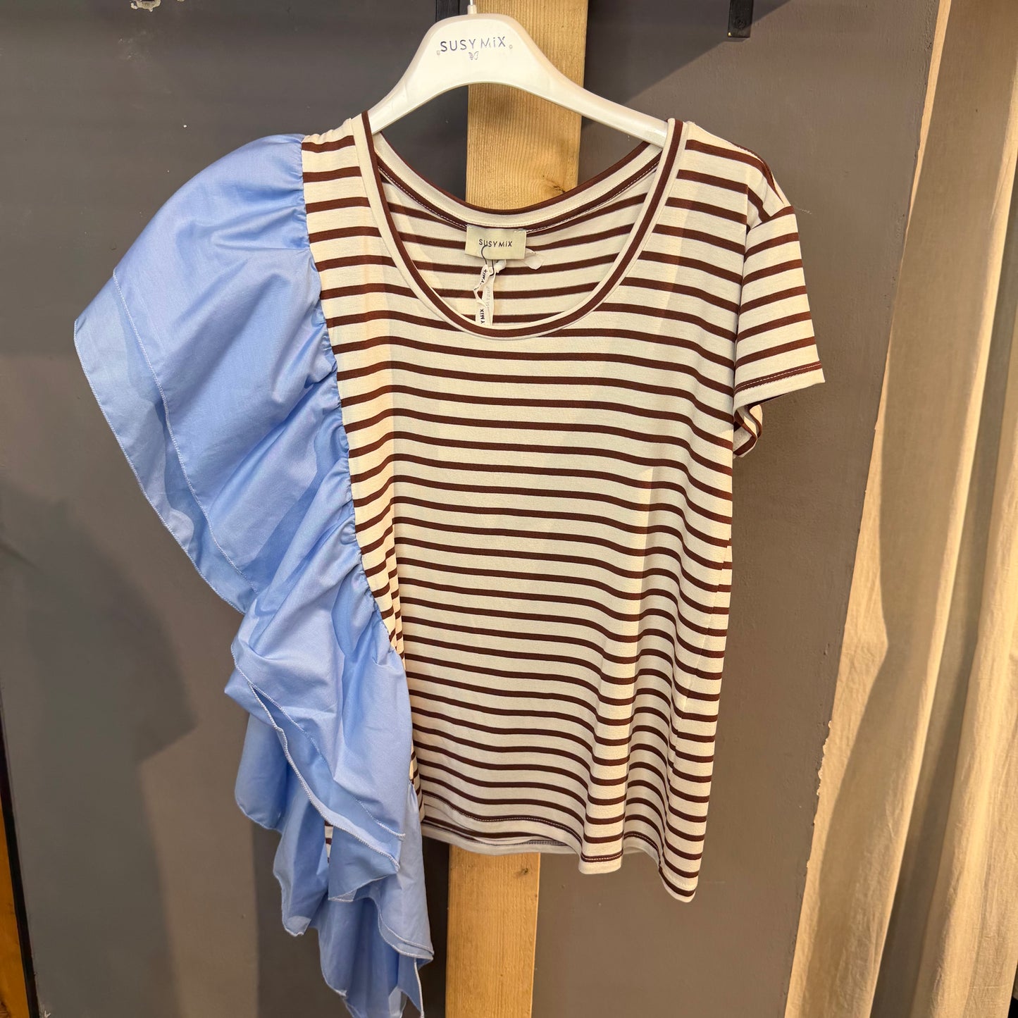 T-shirt gala Susy mix azzurra