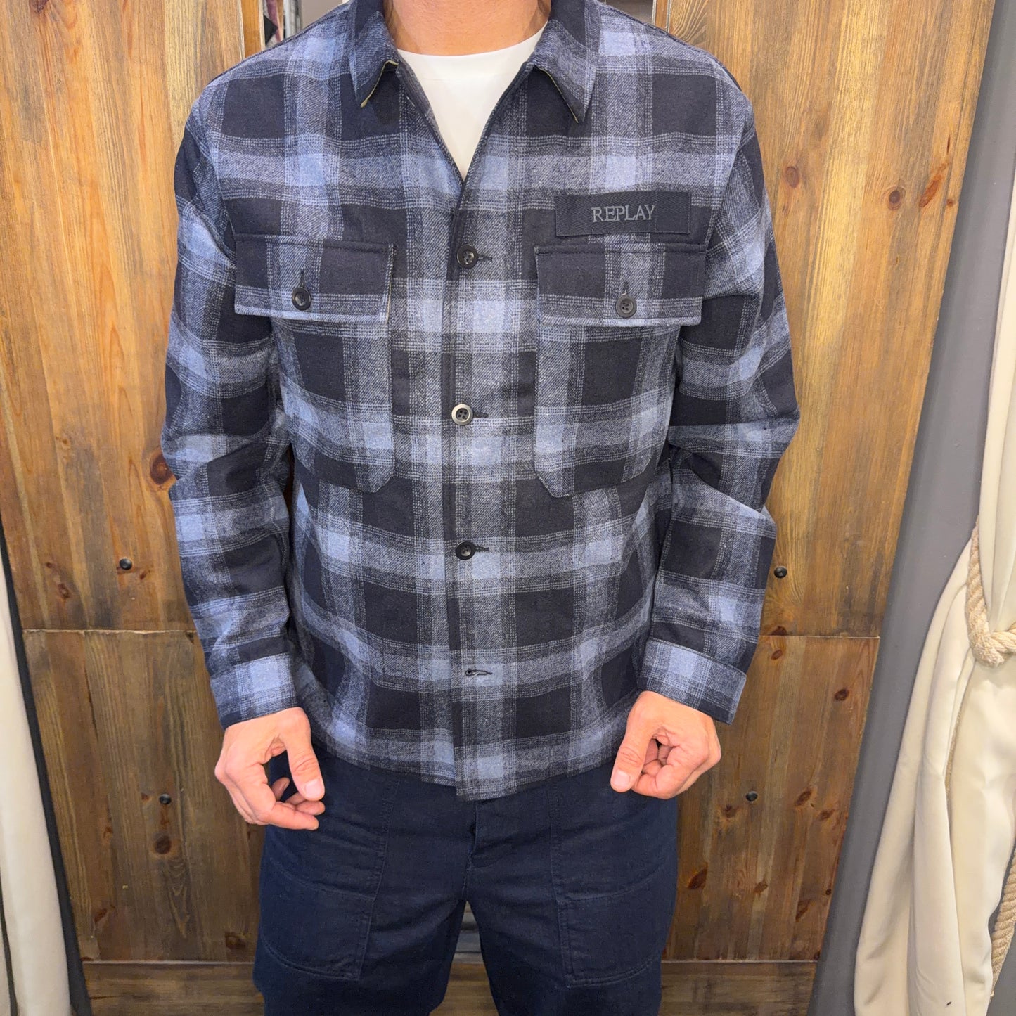 Giacca camicia Replay check
