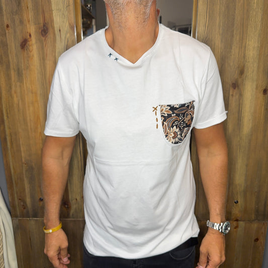 T-shirt taschino Berlino bianca