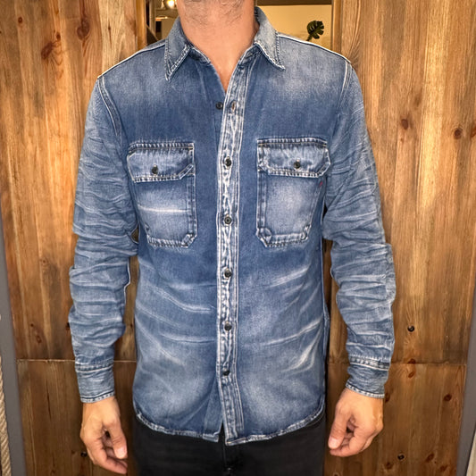 Camicia denim Replay effetto used 1