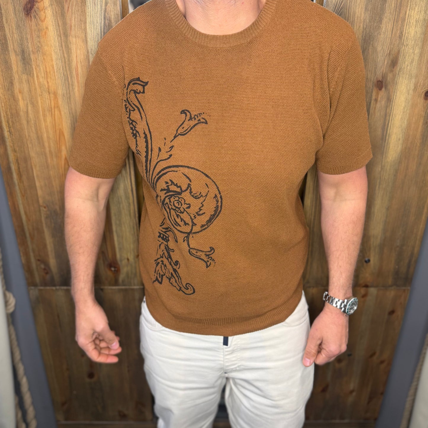 Maglia BEART Lino cotone ruggine