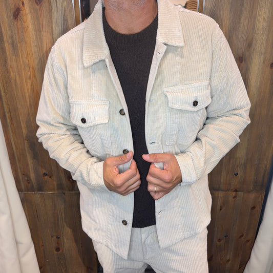 Overshirt velluto Galerie panna