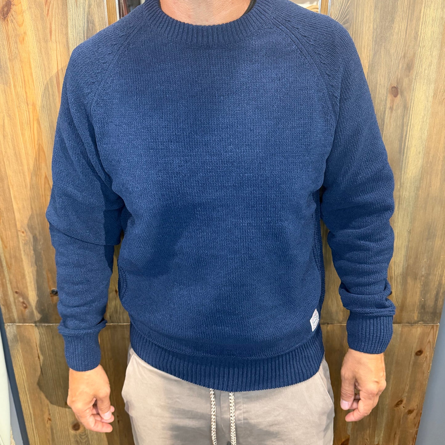 Maglia Gianni lupo blu raglan