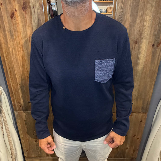 Maglia taschino Boston blu