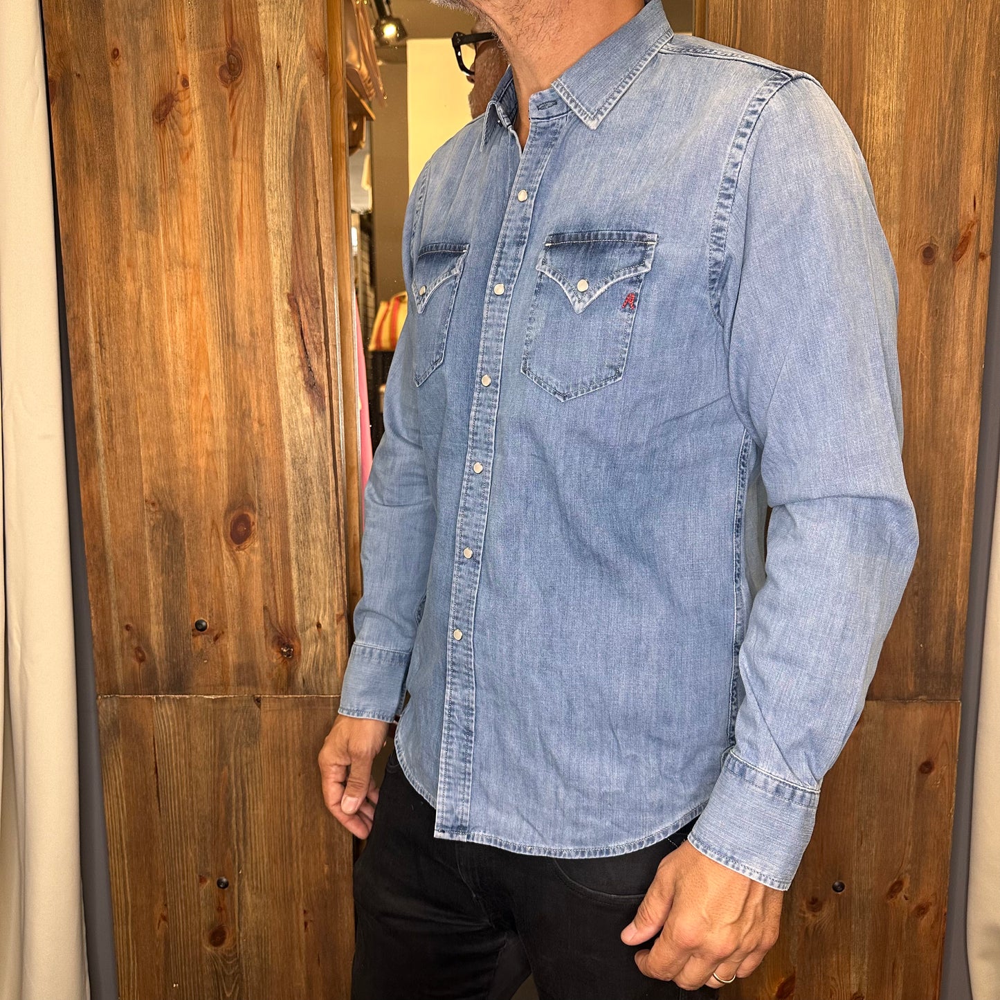 Camicia Replay denim effetto used