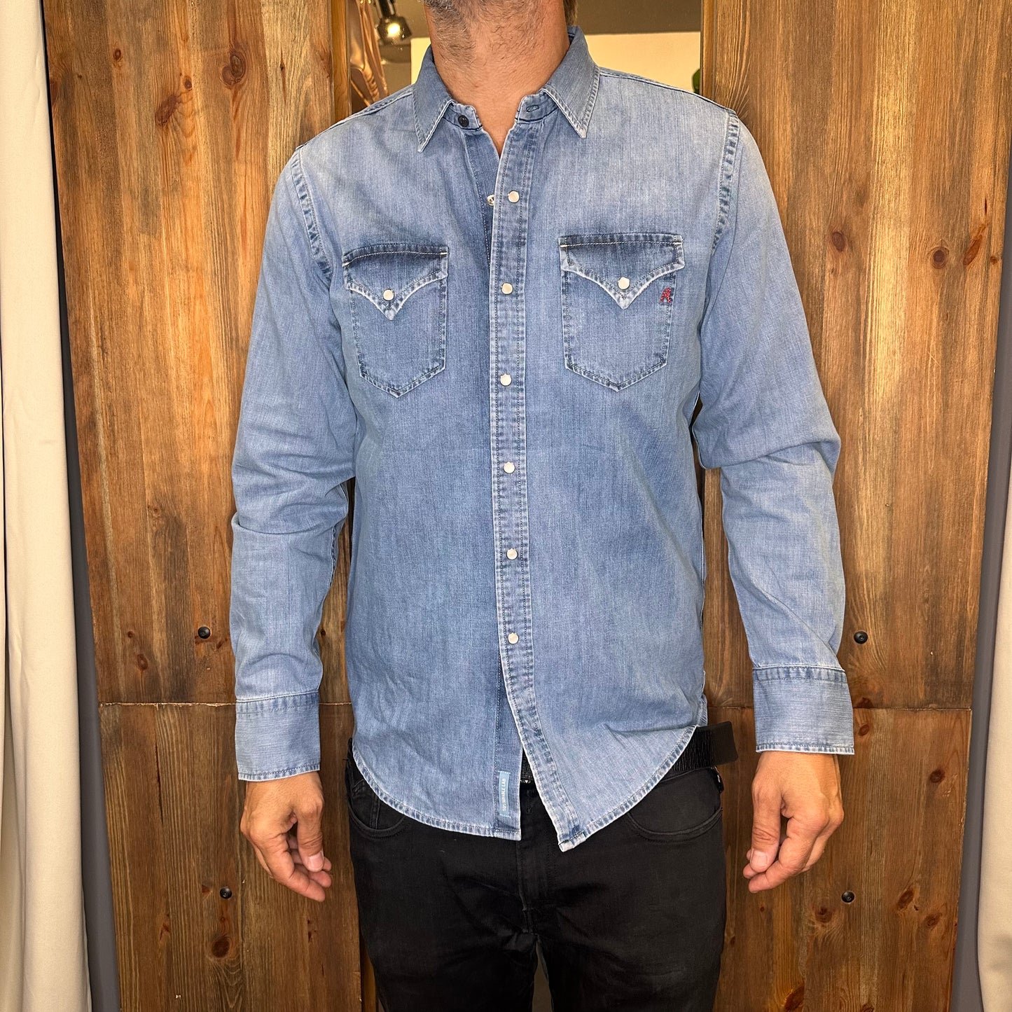 Camicia Replay denim effetto used