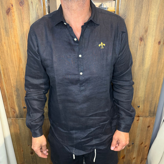 Camicia BEART Lino nera