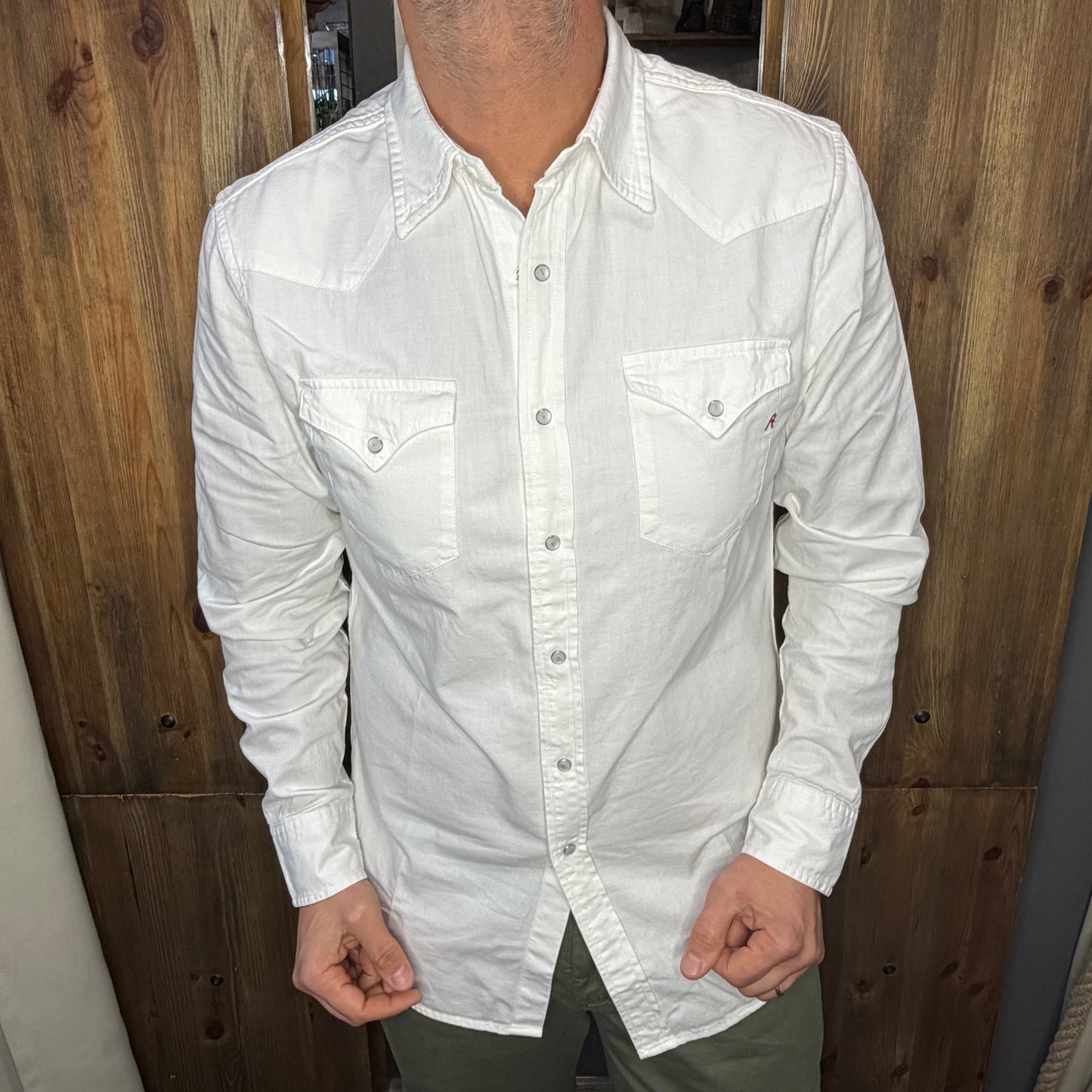Camicia replay denim bianca