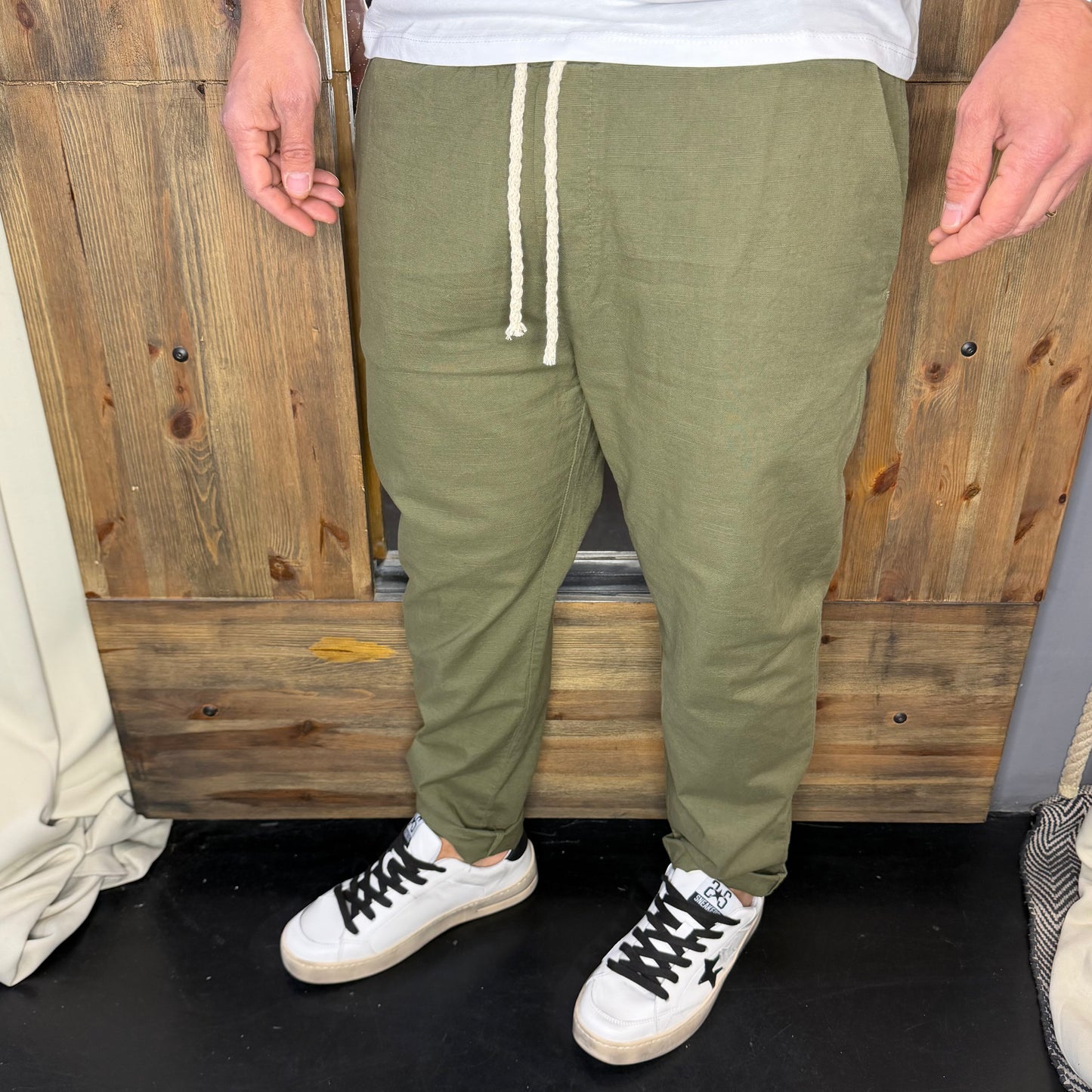 Pantalaccio lino militare