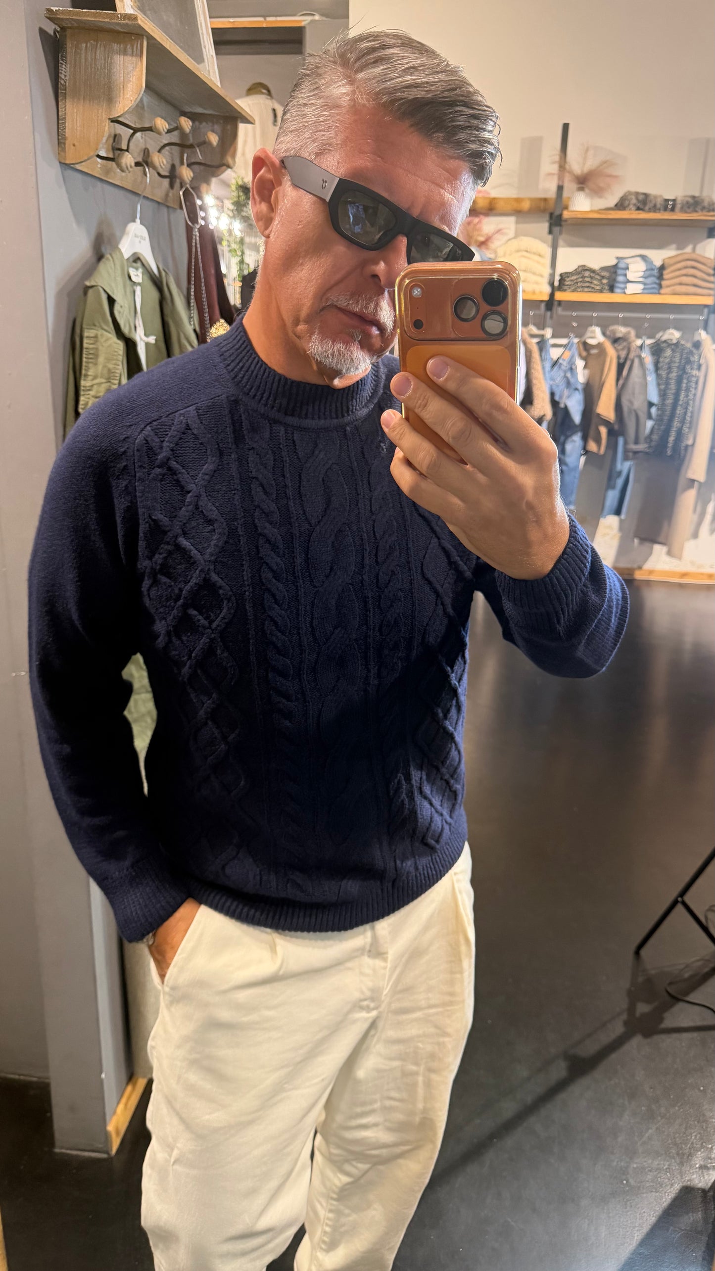 Maglia Galerie trecce blu
