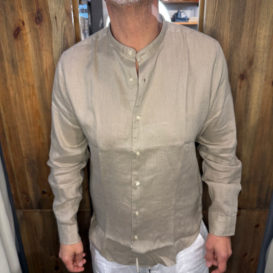 Camicia en avance Lino sabbia coreana