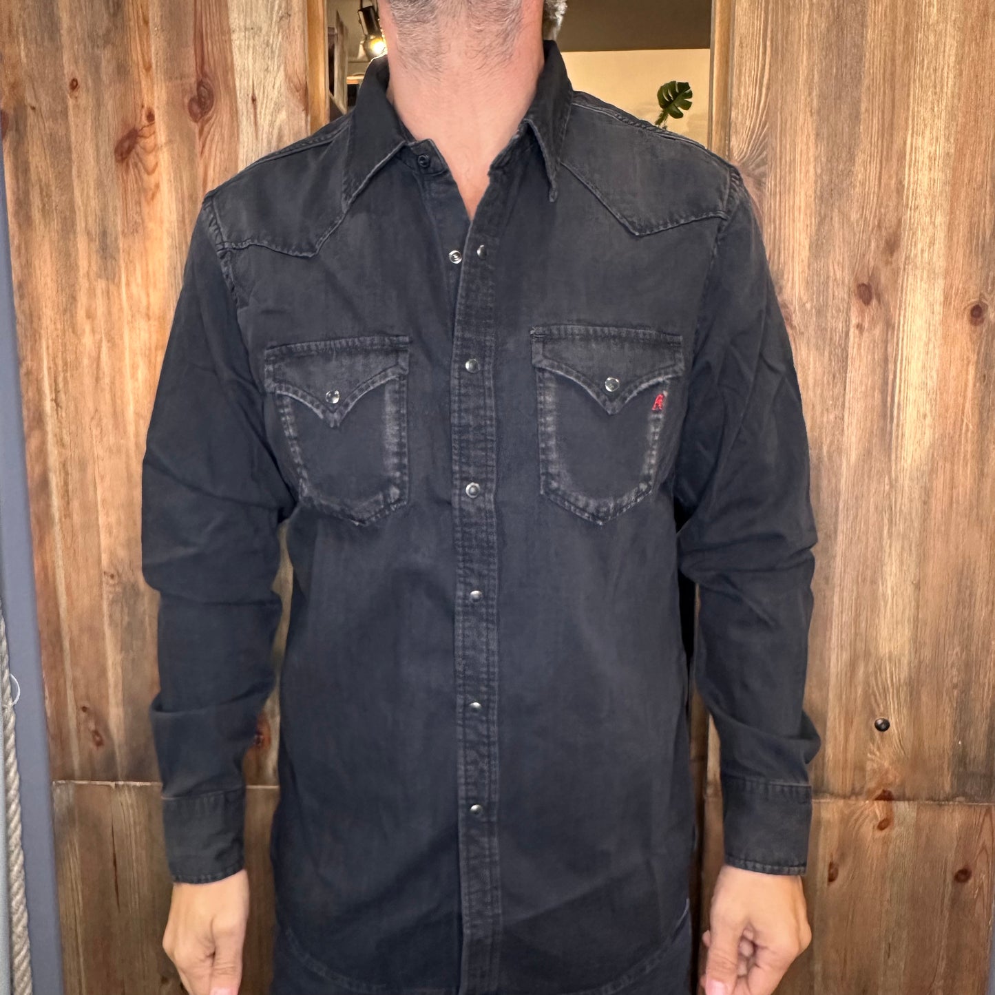 Camicia denim Replay black washed