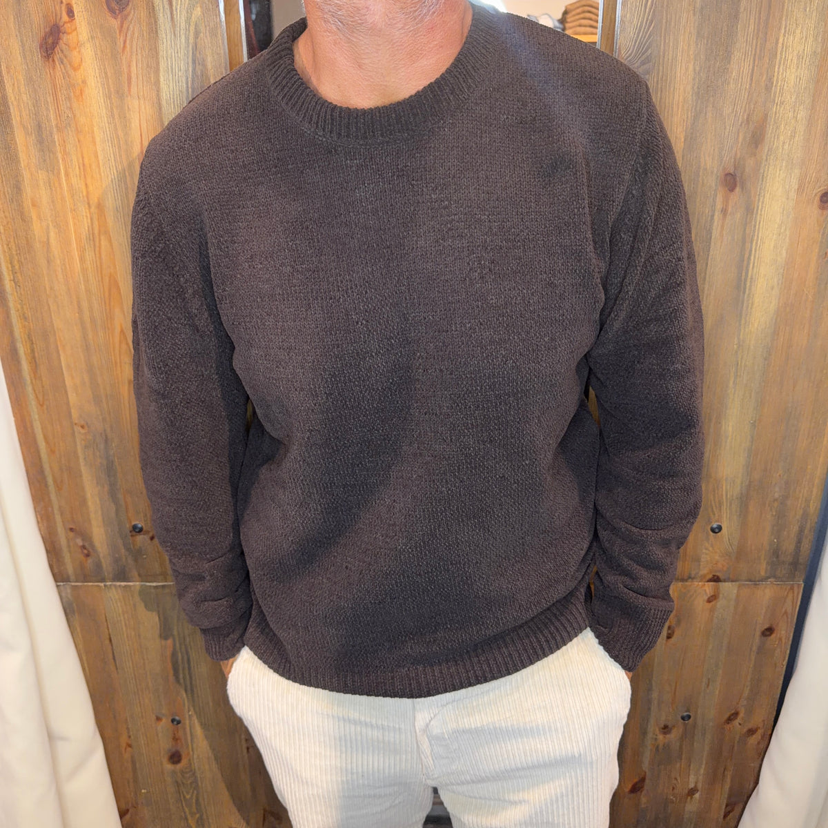 Maglia ciniglia Gianni lupo moro