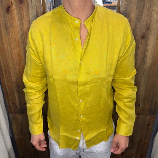 Camicia en avance Lino senape coreana
