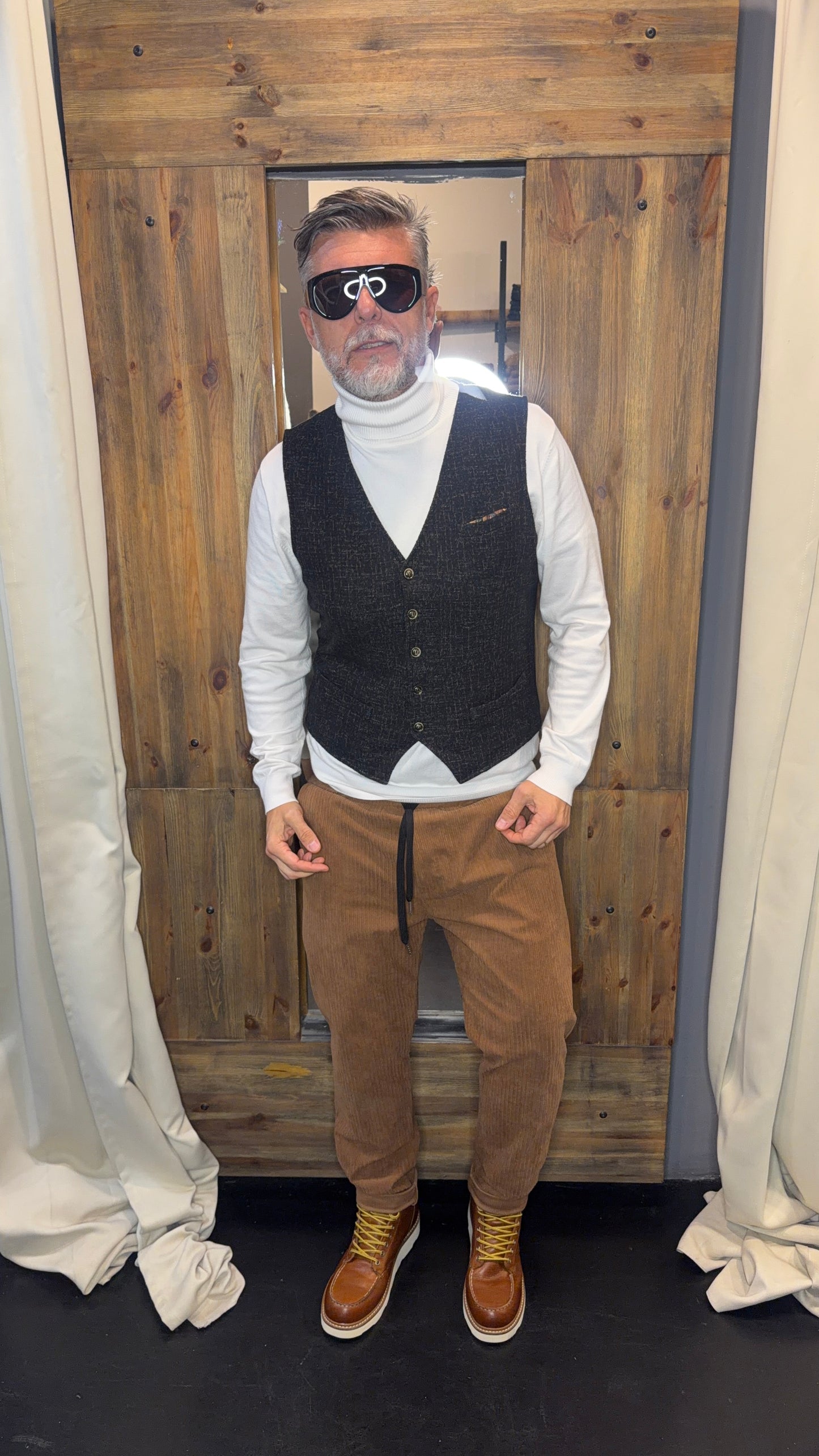 Pantalaccio rocciatore velluto ruggine