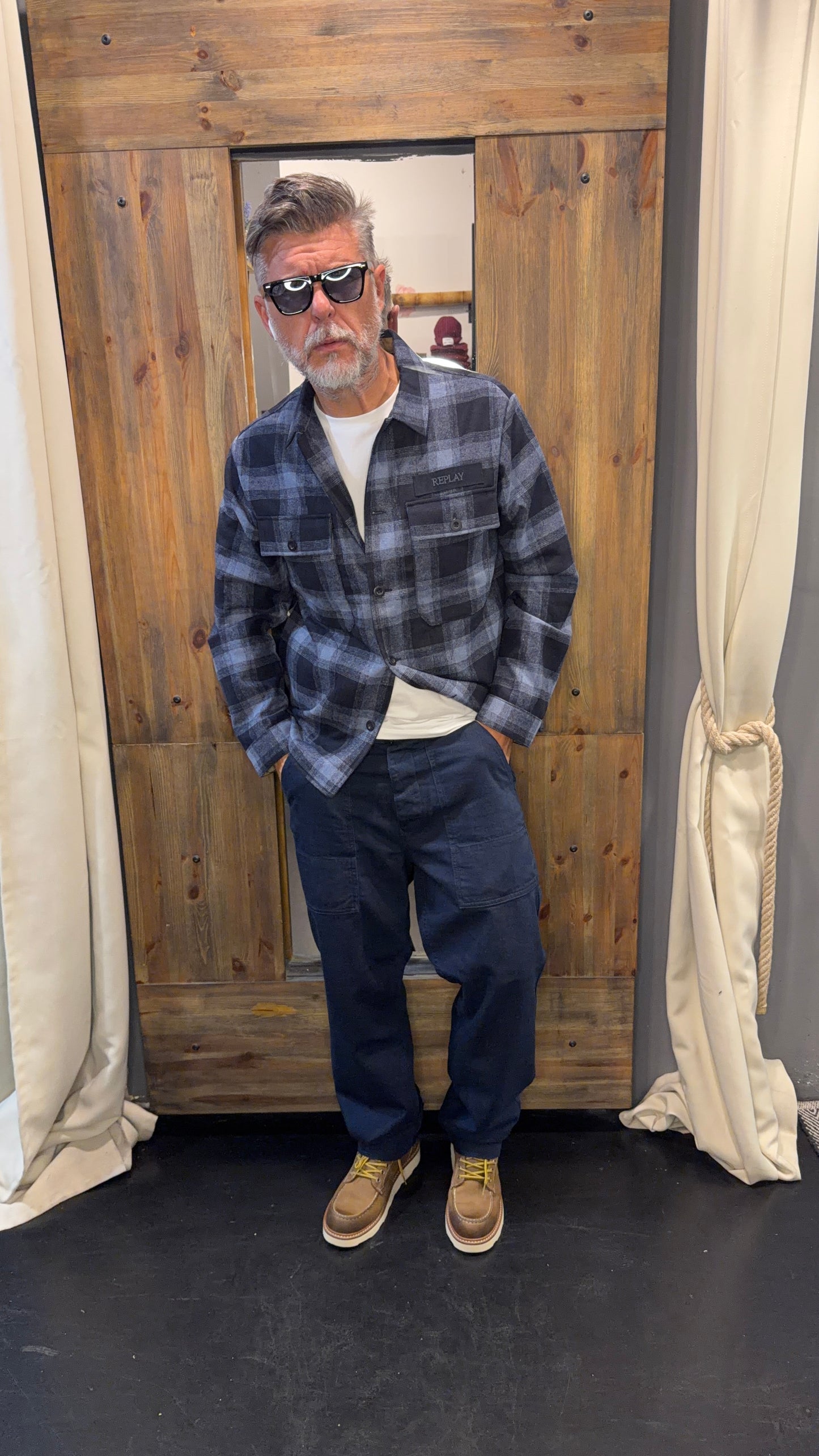 Giacca camicia Replay check