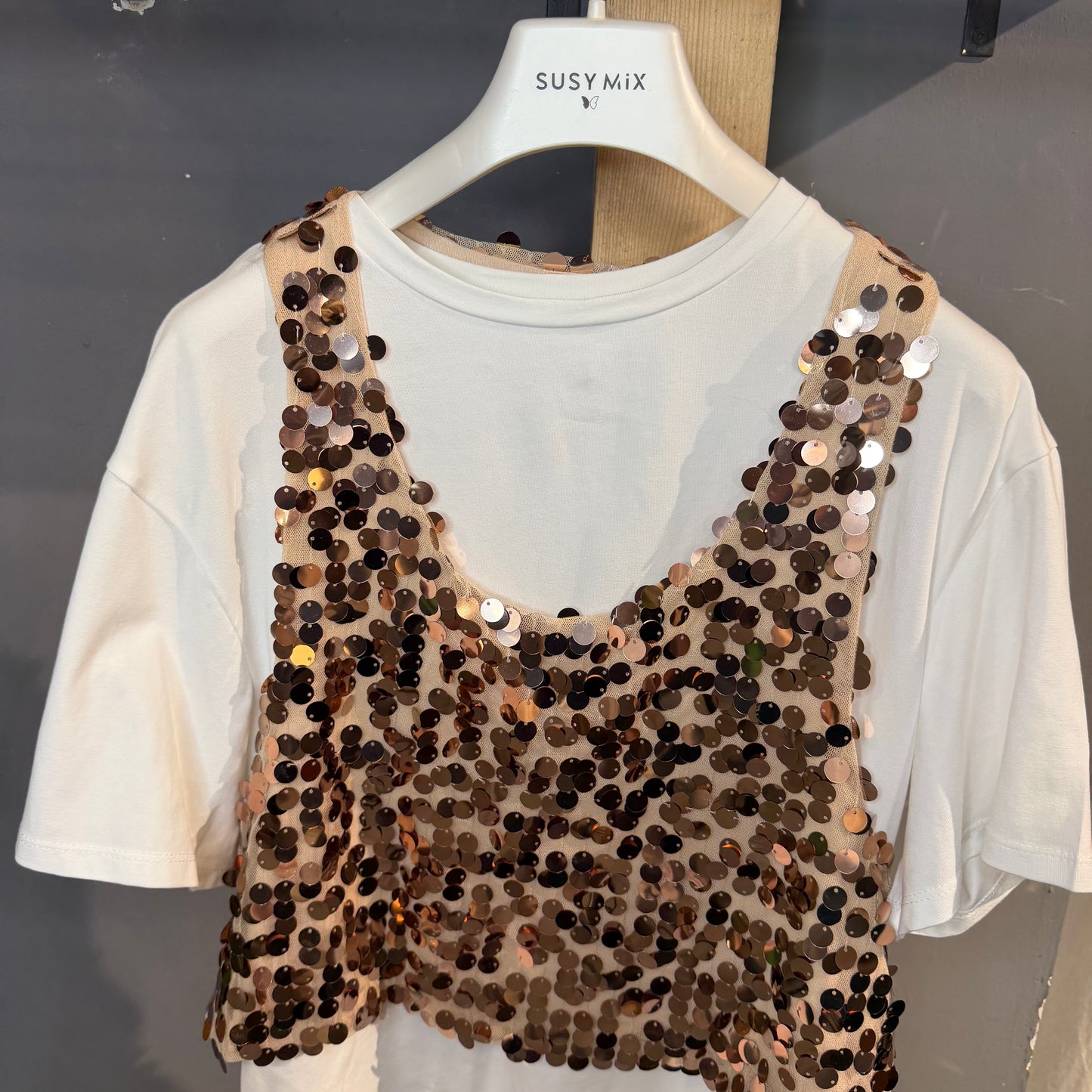 T-shirt Susy mix paillettes