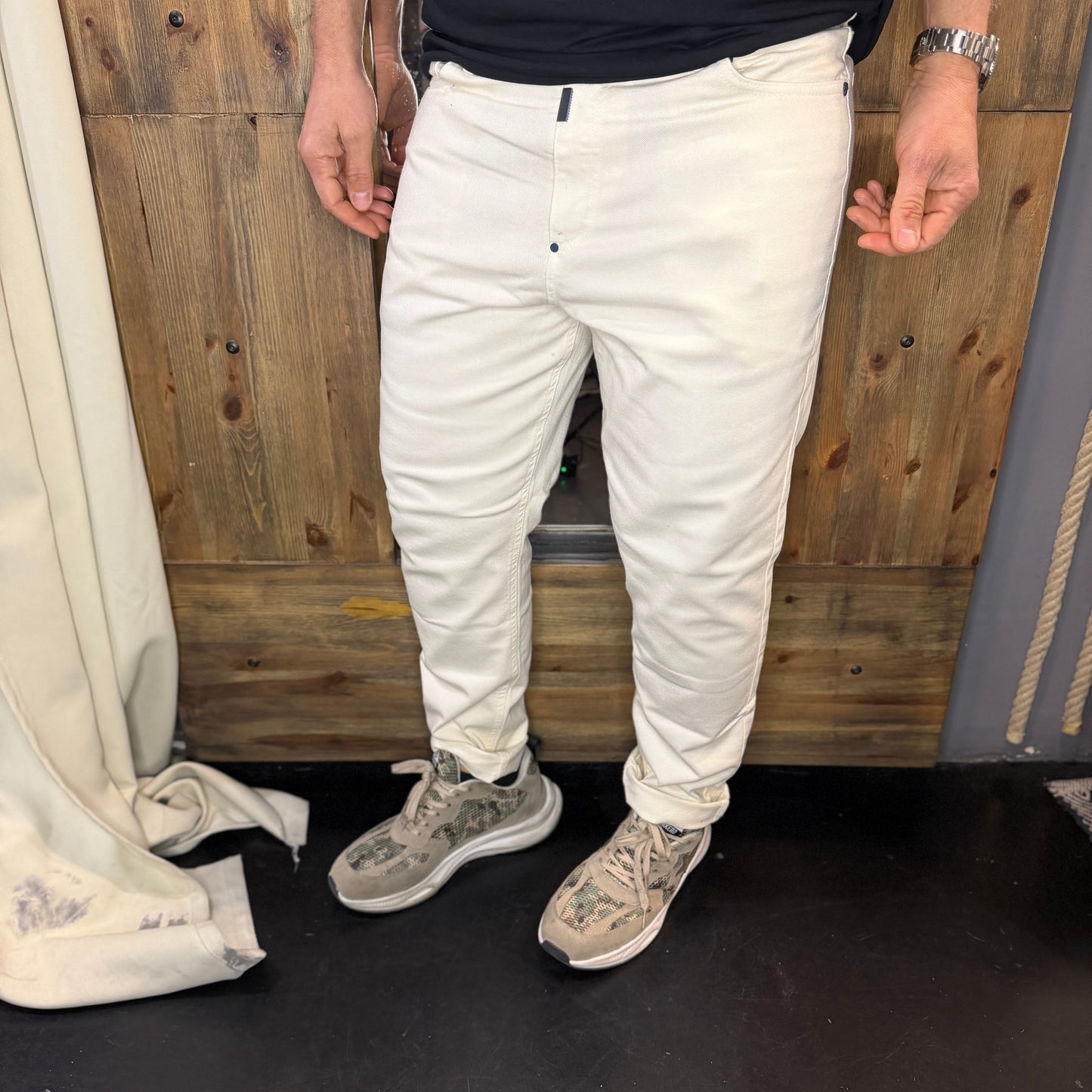 Jeans en avance cotone canvas