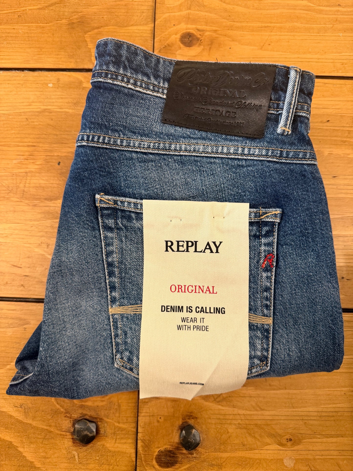 Jeans Replay Original Heritage – Blue Denim Middle Wash (Slim/Regular Fit) Willbi