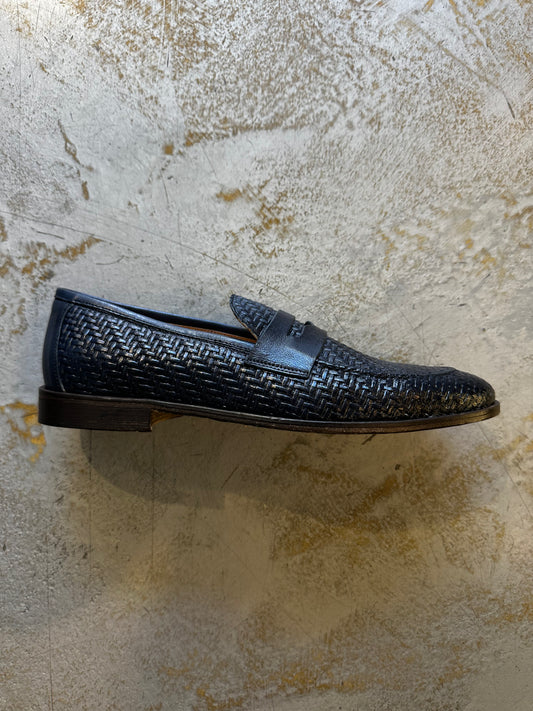 Mocassino Vera pelle blu En avance